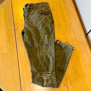 Express Distresssed Ankle Length Midrise pants 0